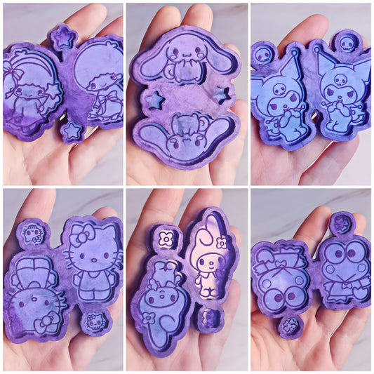 Kawaii friends earrings silicone mold