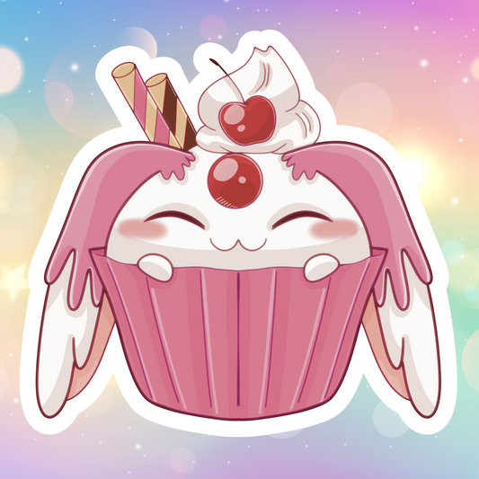 Bunny cupcake-VINYL STICKERS