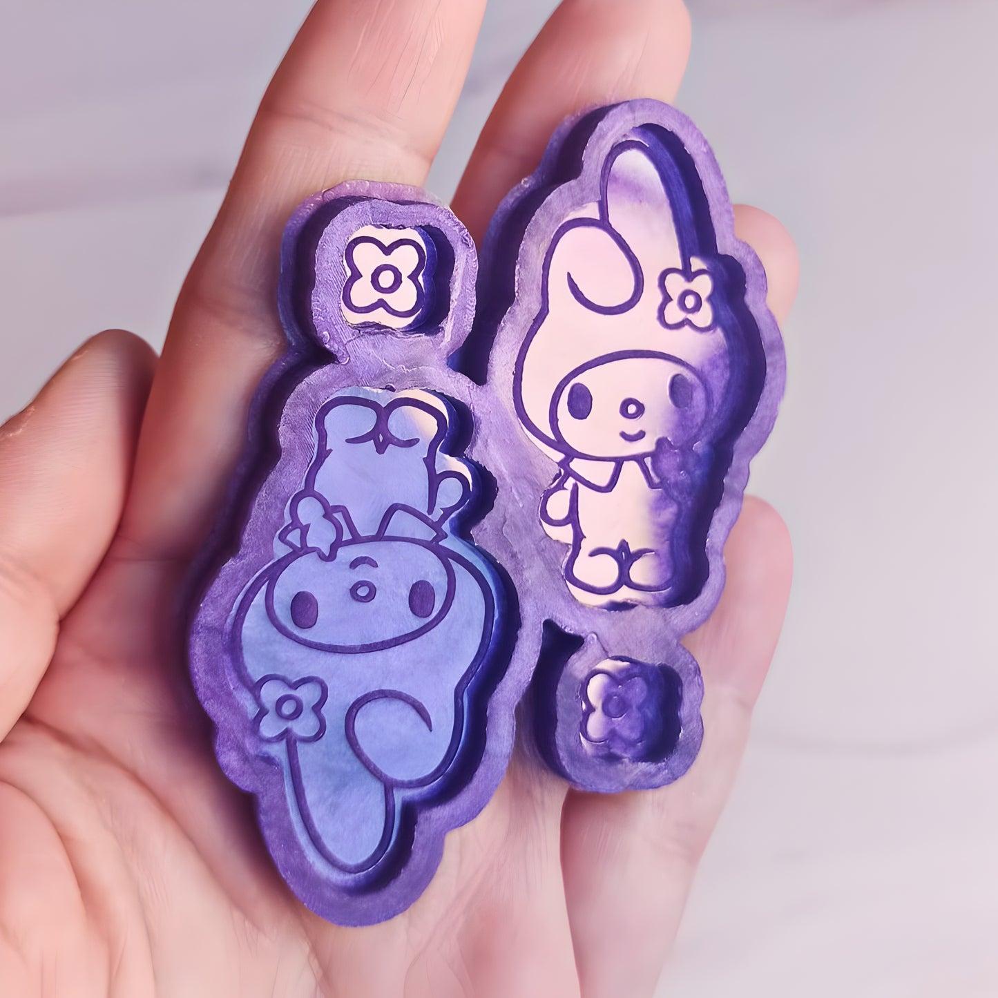 Kawaii friends earrings silicone mold