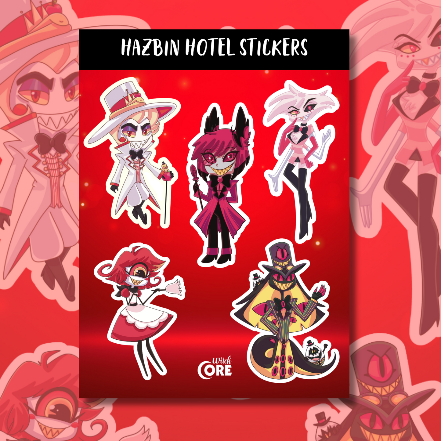 HH Demon hotel sticker sheets- VINYL STICKERS