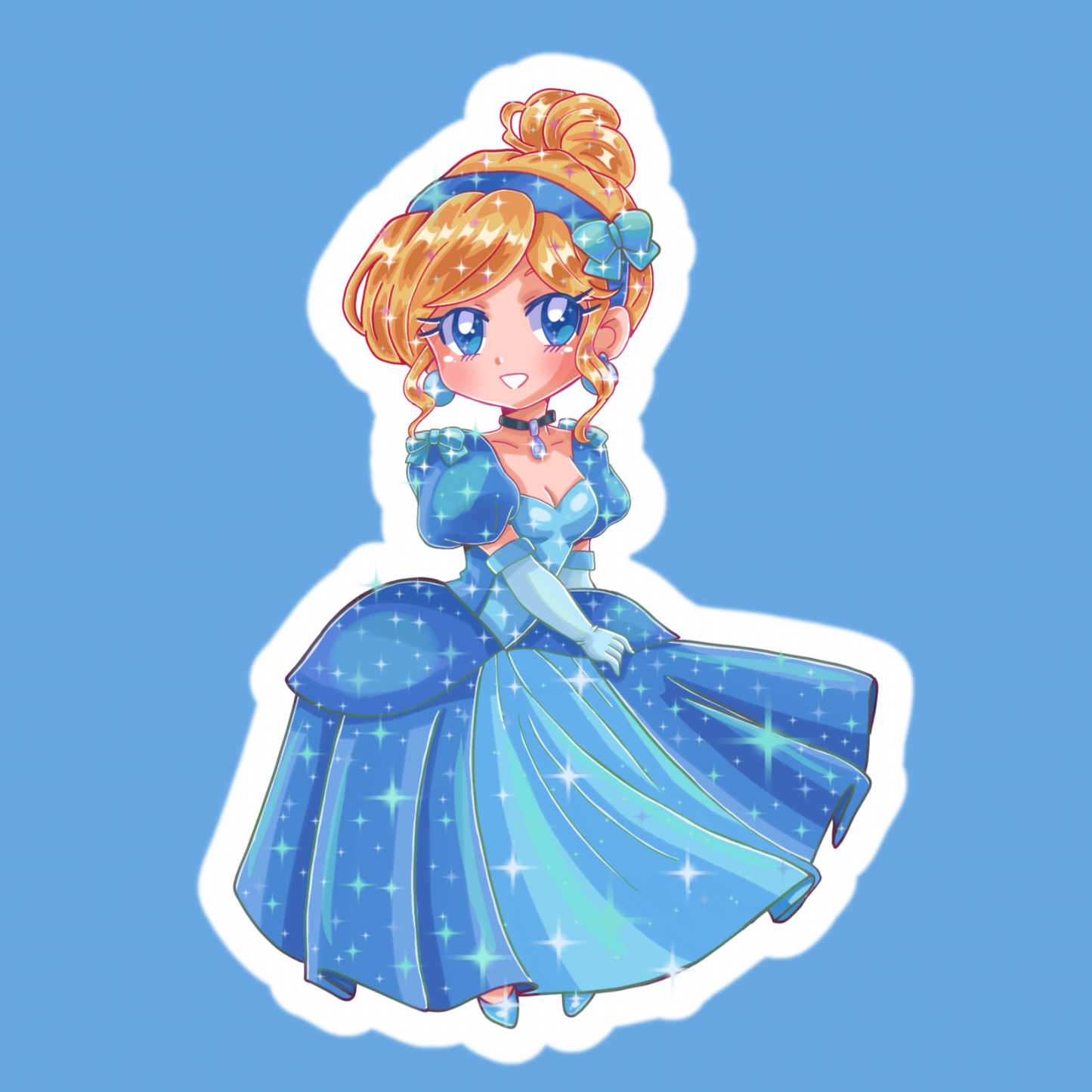 Classic princess-HOLOGRAPHIC VINYL STICKERS