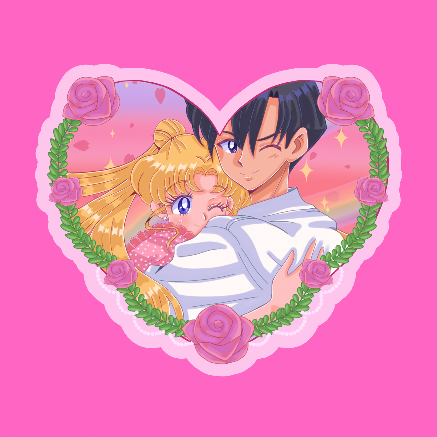 Usagi&Mamoru, Magical girls-VINYL STICKER