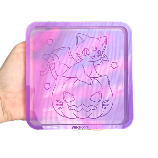 Premium maxi tray halloween Pumpkin cat silicone mold