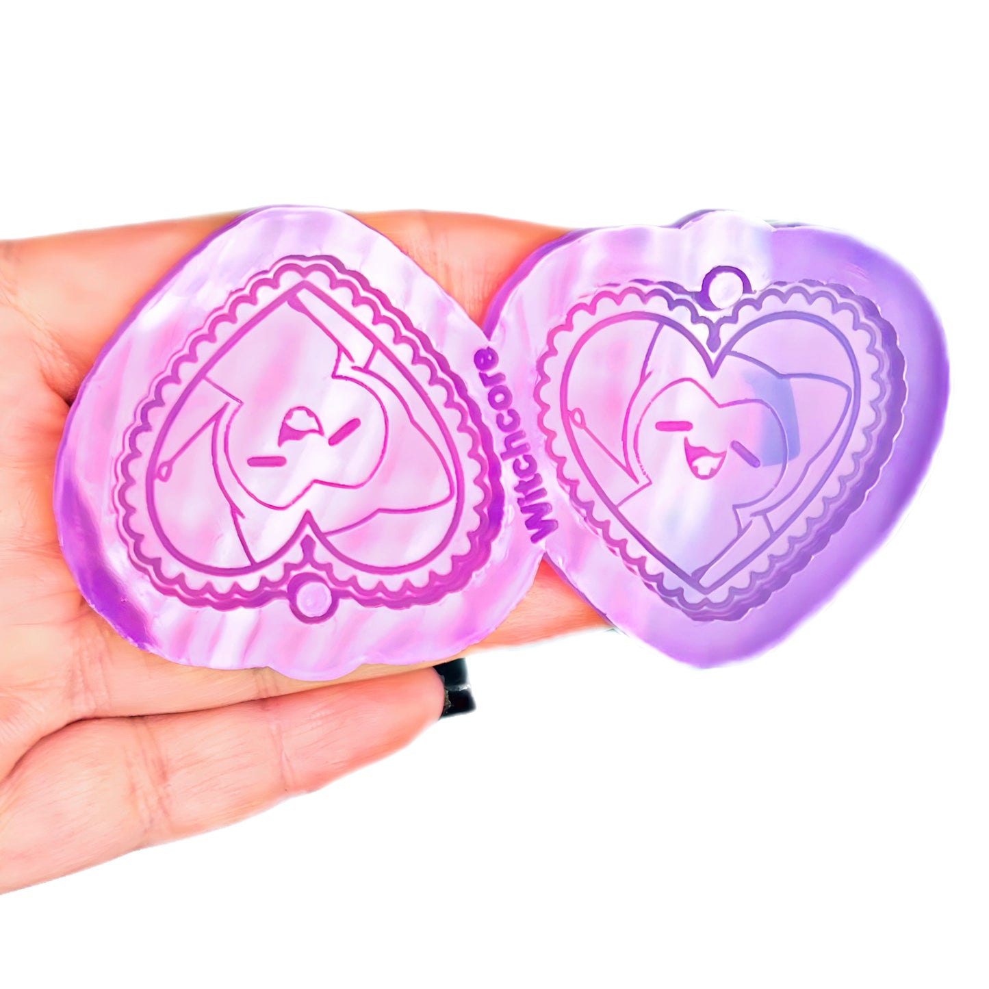 Cute heart snorlax silicone mold