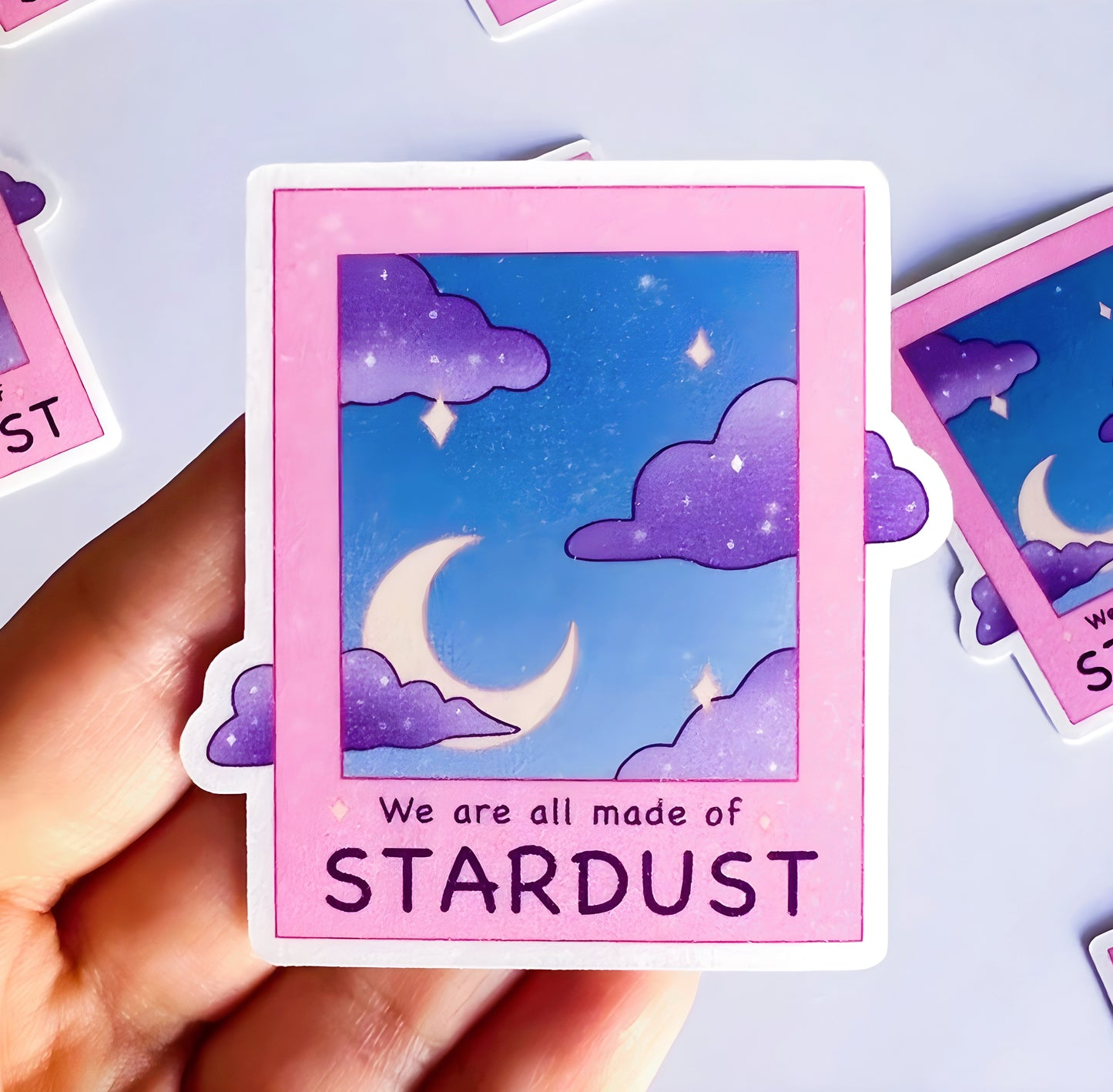 Moon stardust sticker