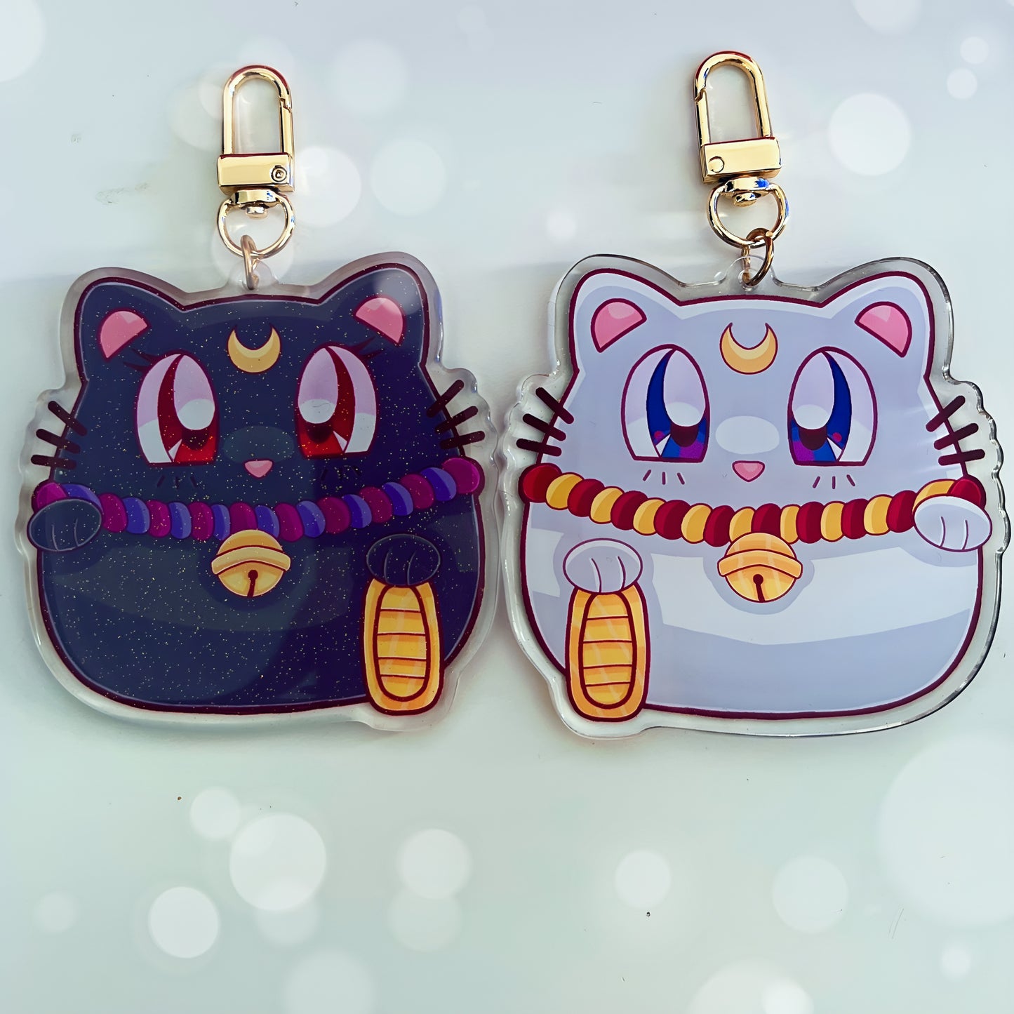 Maneki neko maxi charm Keychain