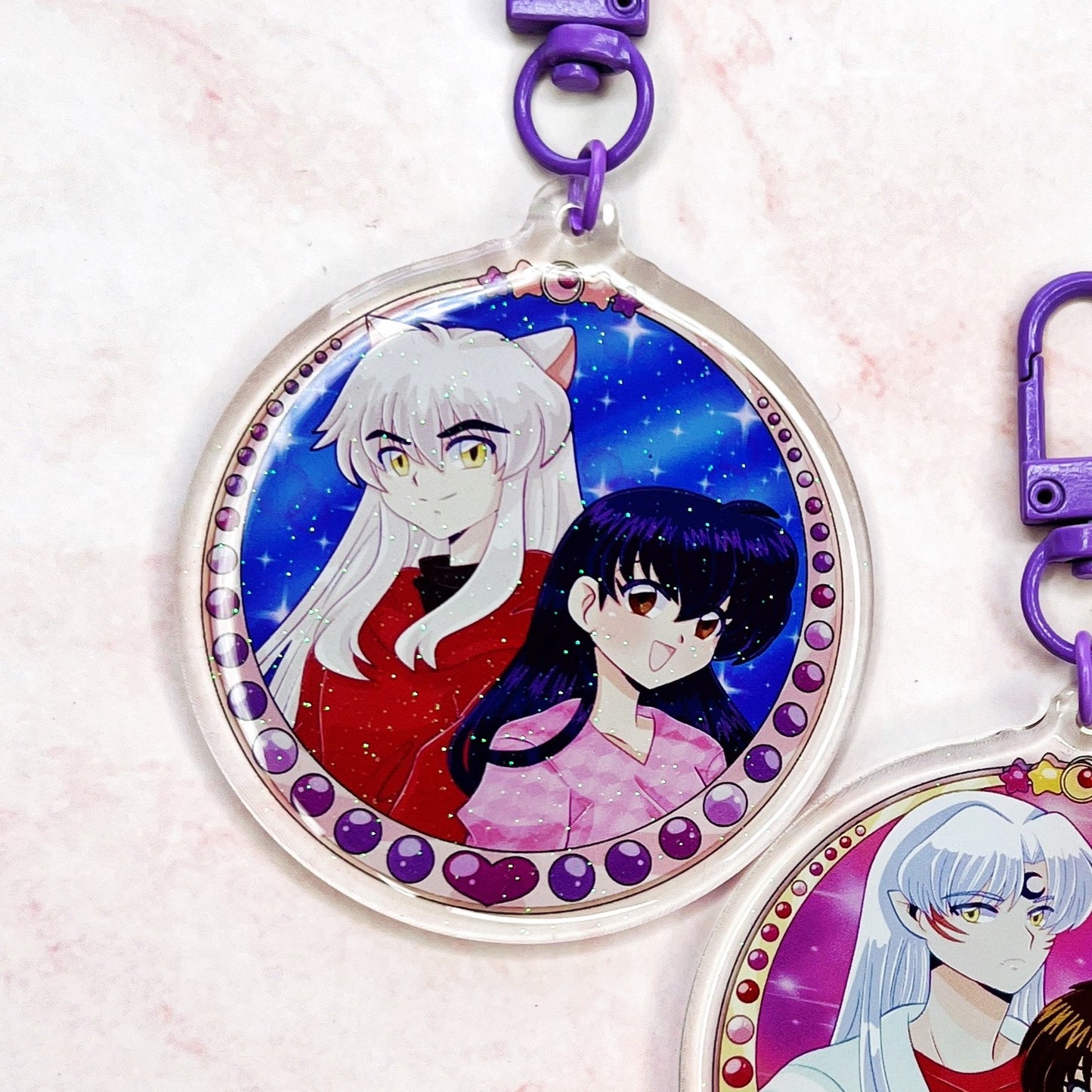 Fox Demon couples keychain