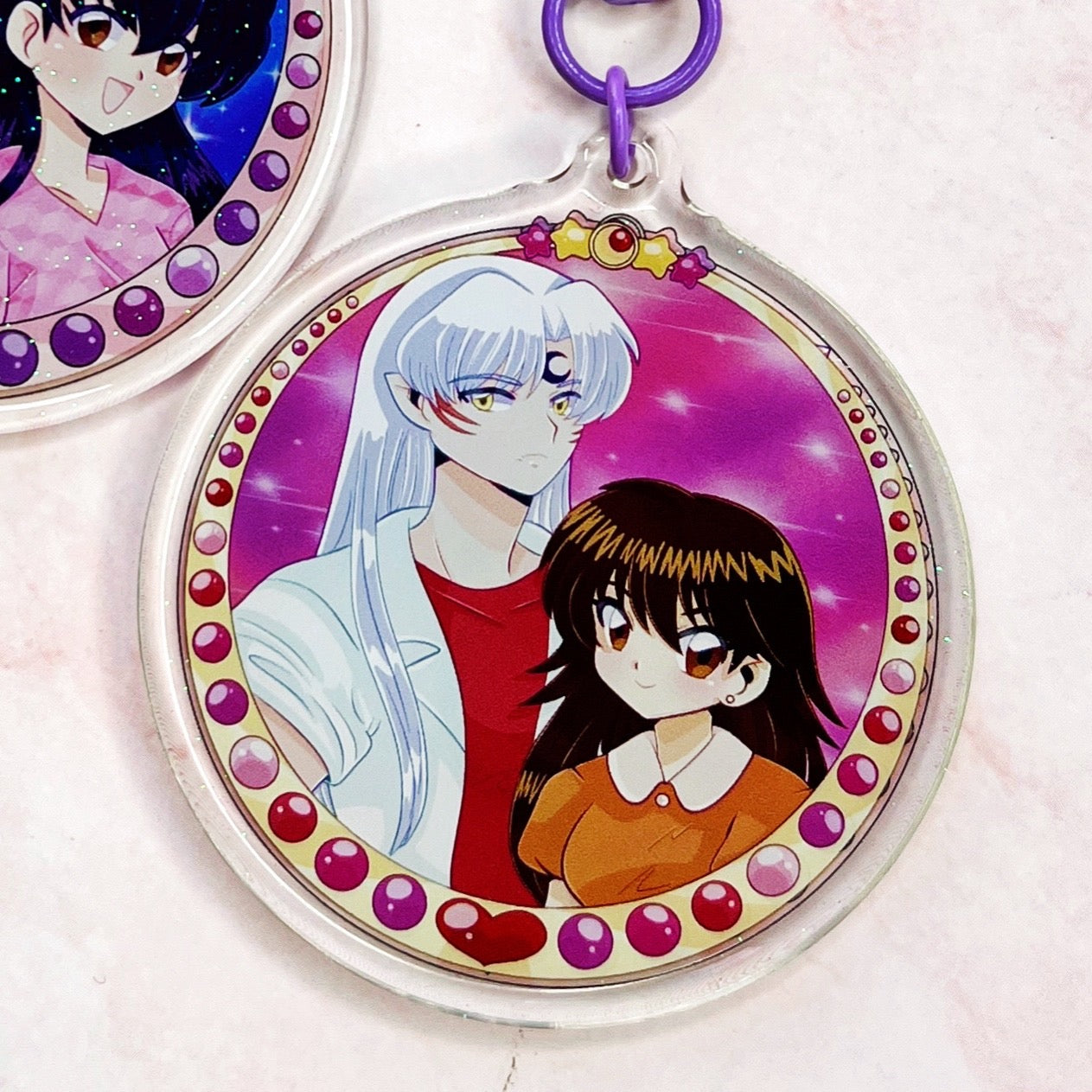 Fox Demon couples keychain