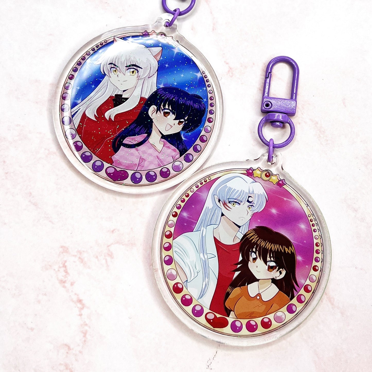 Fox Demon couples keychain