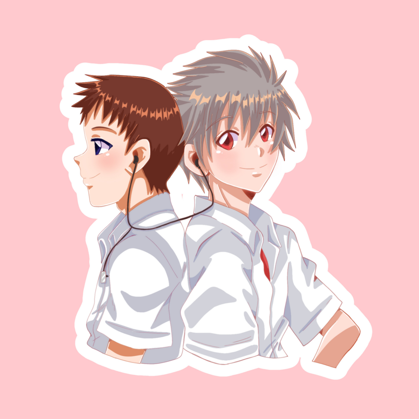 KaworuXShinji nostalgia couples-VINYL STICKERS