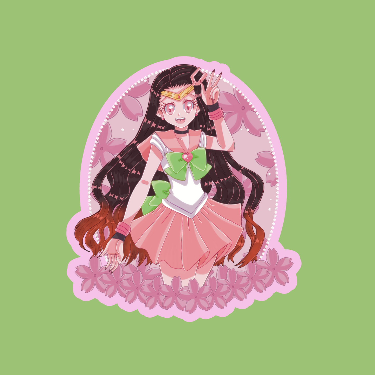 Sailor demon Magical girls-VINYL STICKERS