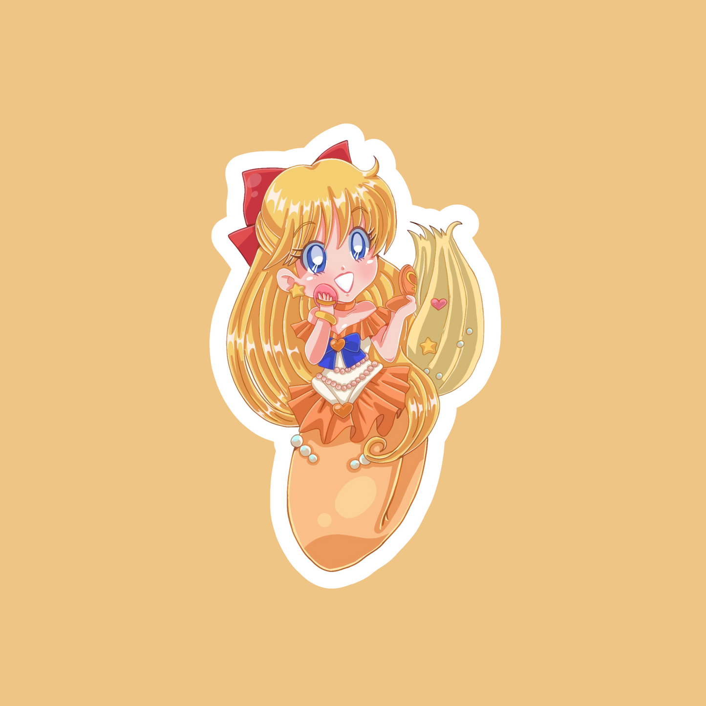 Sailor mermaid minako venus Magical girls-VINYL STICKERS