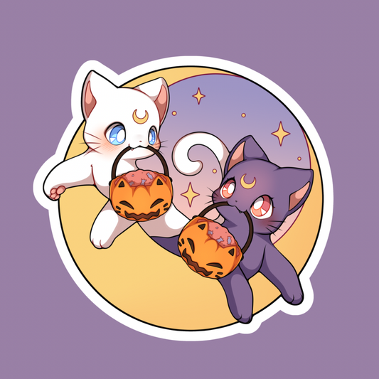 Halloween Luna&Artemis-VINYL STICKERS