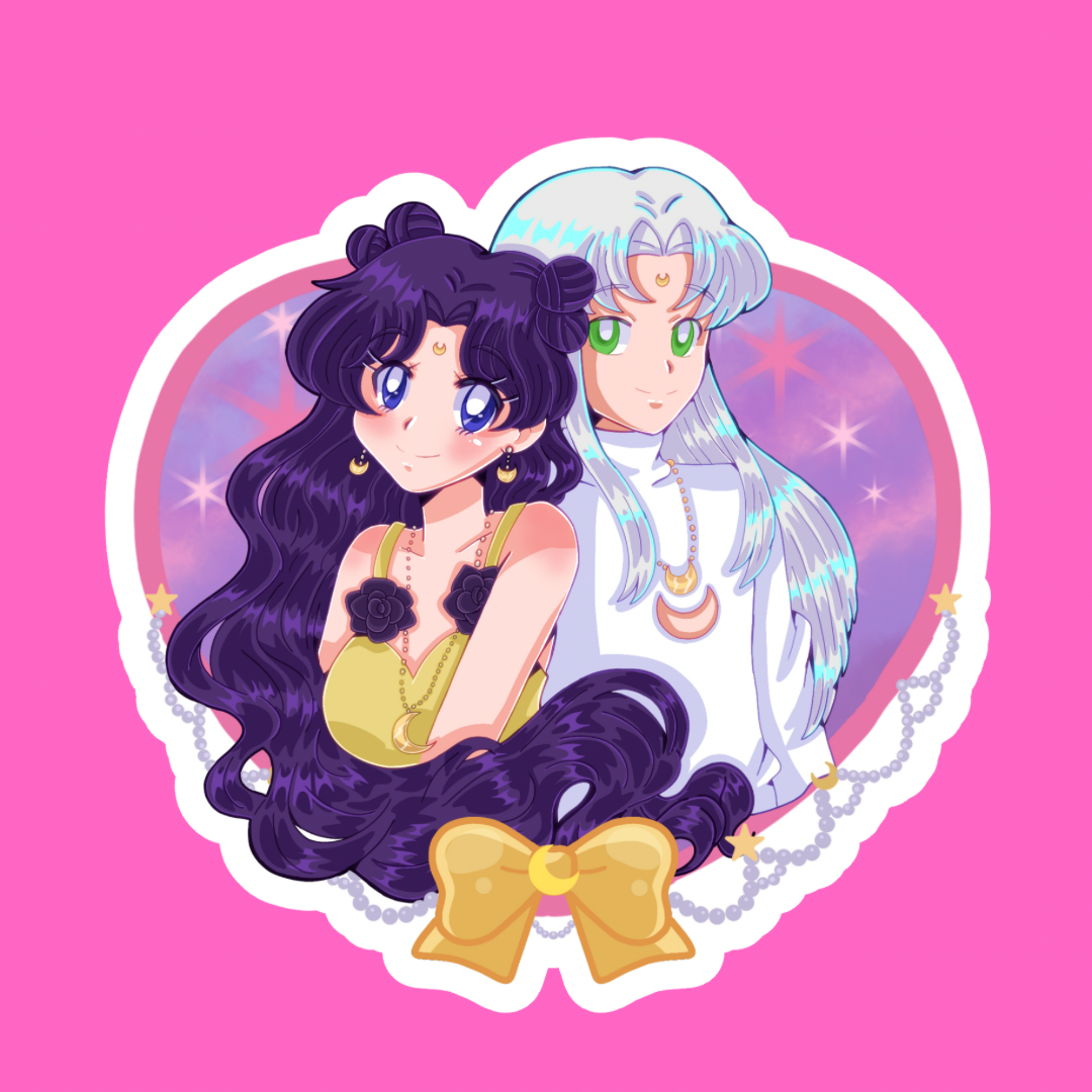 Couple Luna&Artemis Magical girls kero-VINYL STICKERS