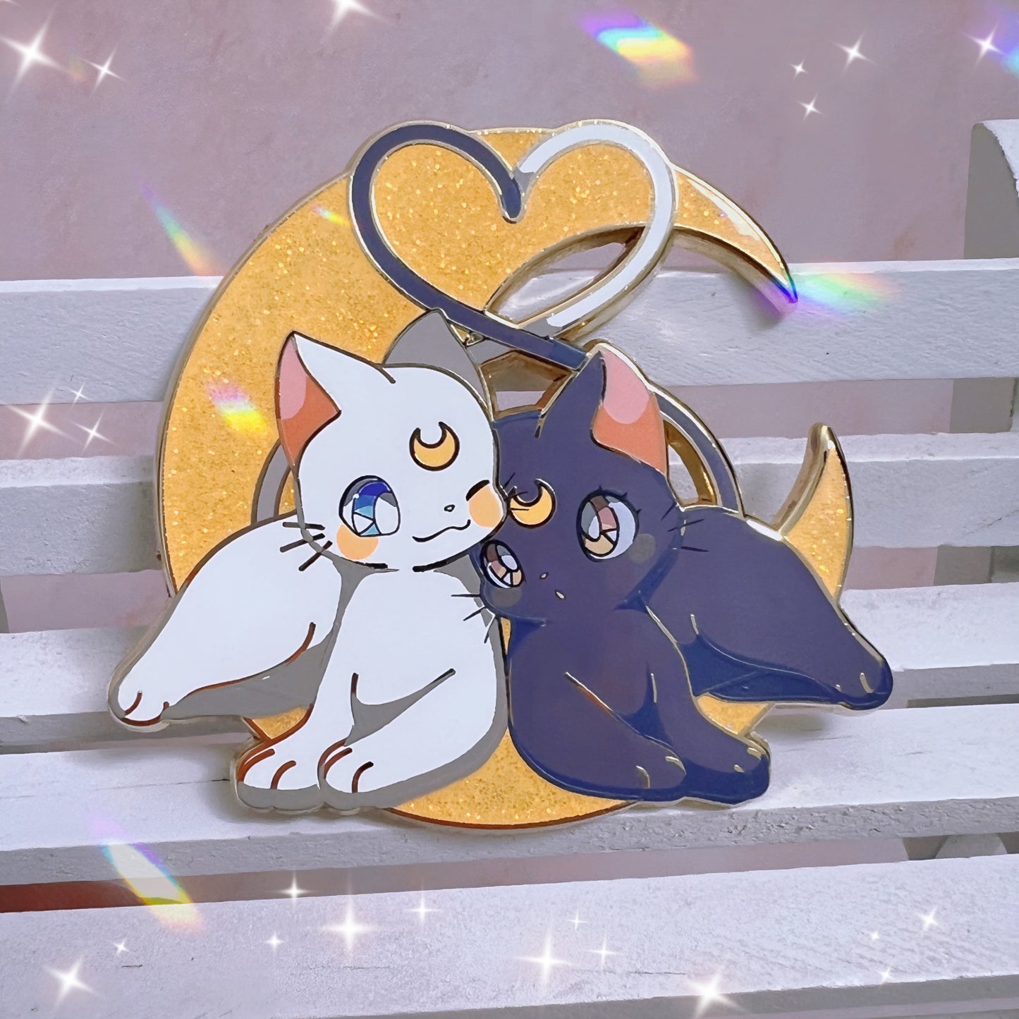 Luna&Artemis enamel pin