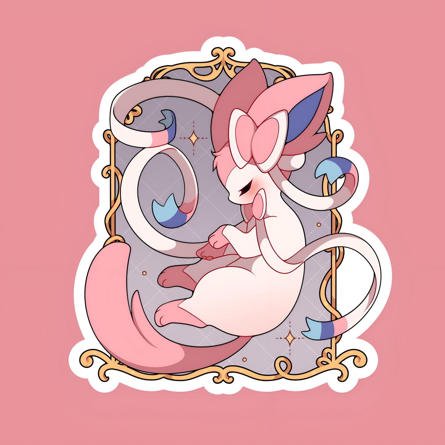 Sylveon-HOLOGRAPHIC VINYL STICKERS