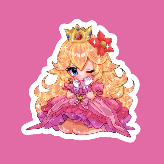 Princess holographic vinyl stickers