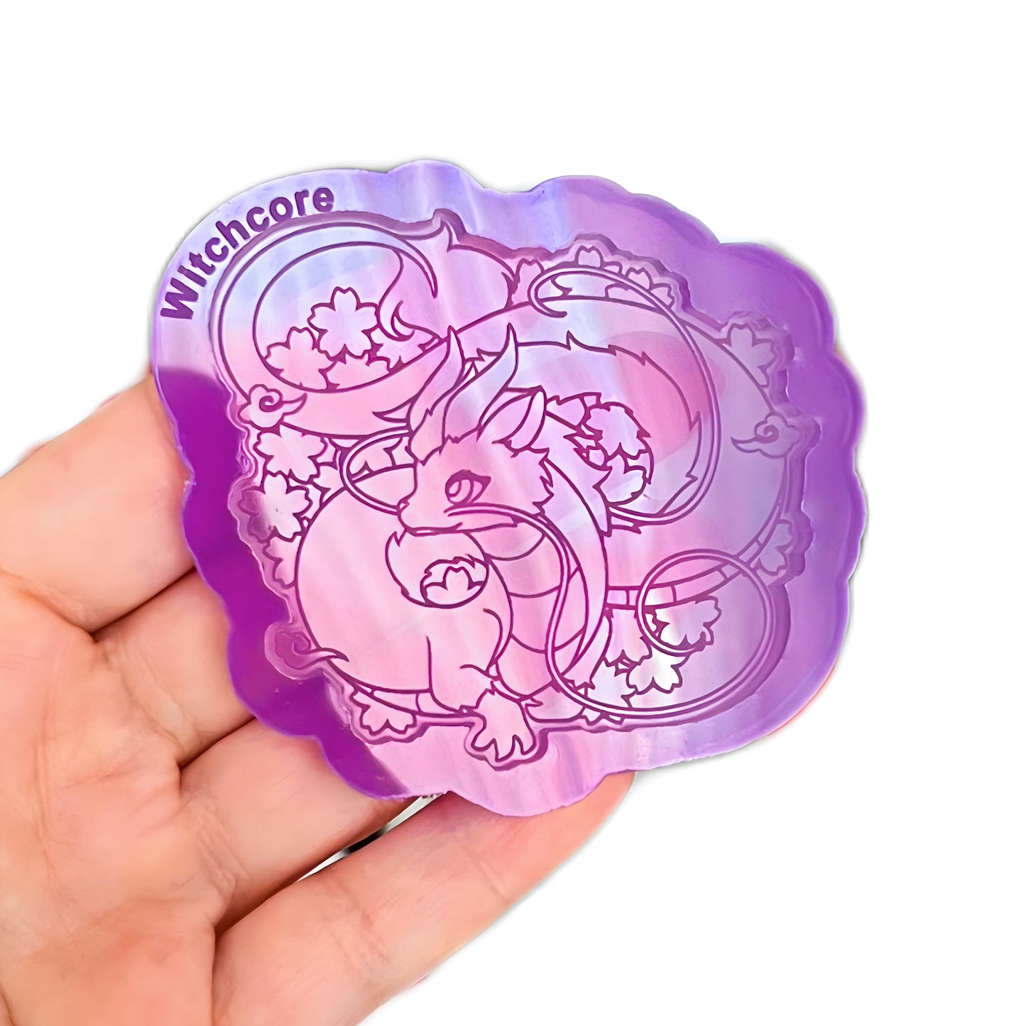 Kawaii sakura dragon silicone mold